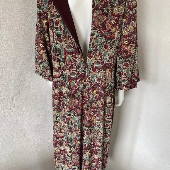 Ralph Lauren Multicolor Paisley Midi Dress Size 16 - Picture 7 of 10